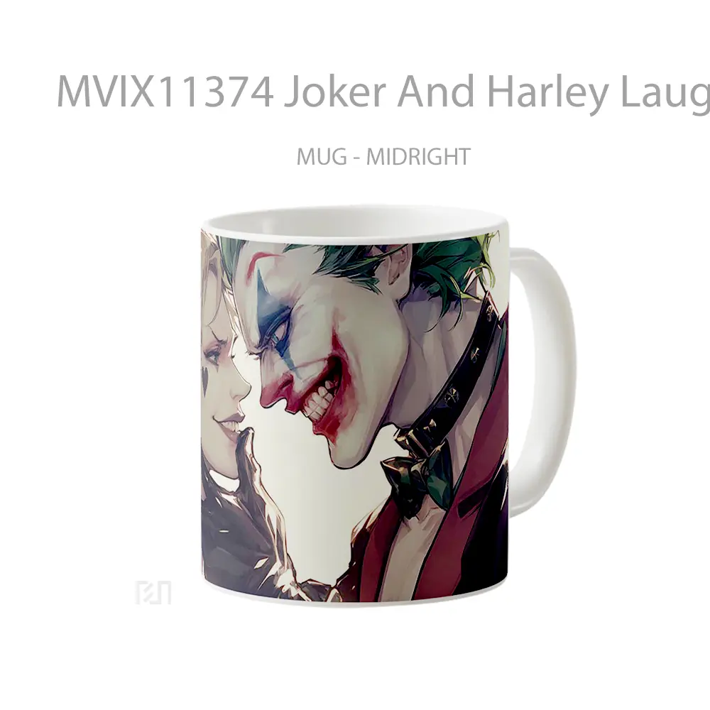 Mug Joker And Harley Laughing Romance Gelas Keramik Koleksi Superhero - All-side / Desain