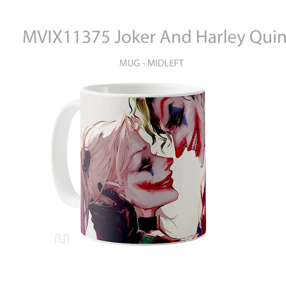 Mug Joker And Harley Quinn Love Chaos Hadiah Spesial Fans Superhero - All-side / Desain