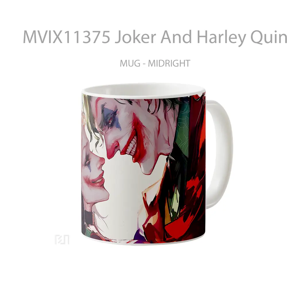 Mug Joker And Harley Quinn Love Chaos Hadiah Spesial Fans Superhero - All-side / Desain