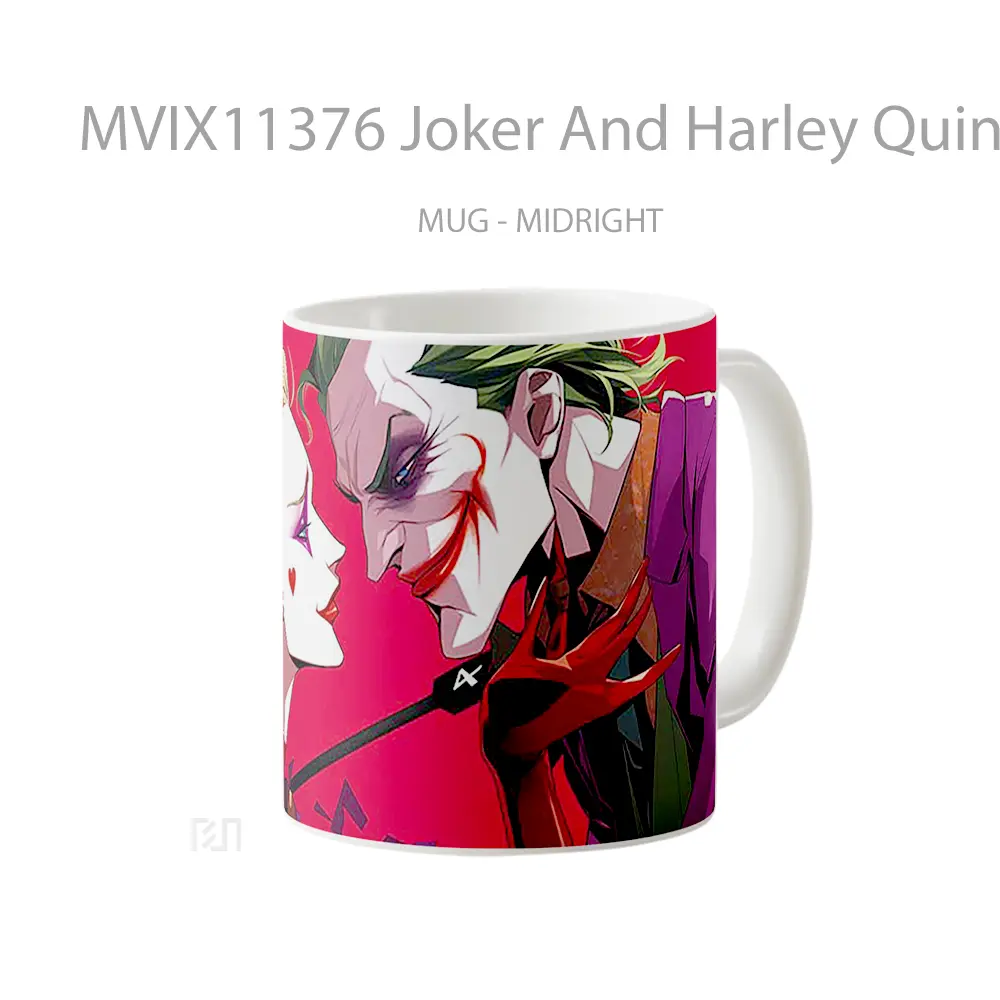 Mug Joker And Harley Quinn Romantic Villainy Koleksi Mug Film dan Komik - All-side / Desain