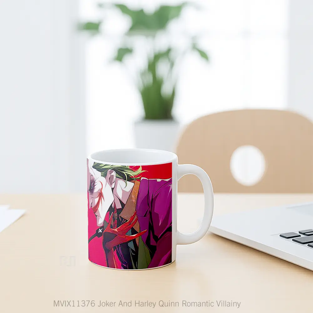 Mug Joker And Harley Quinn Romantic Villainy Koleksi Mug Film dan Komik - All-side / Desain