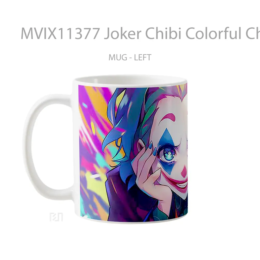 Mug Joker Chibi Colorful Chaos Koleksi Mug Film dan Komik - All-side / Desain