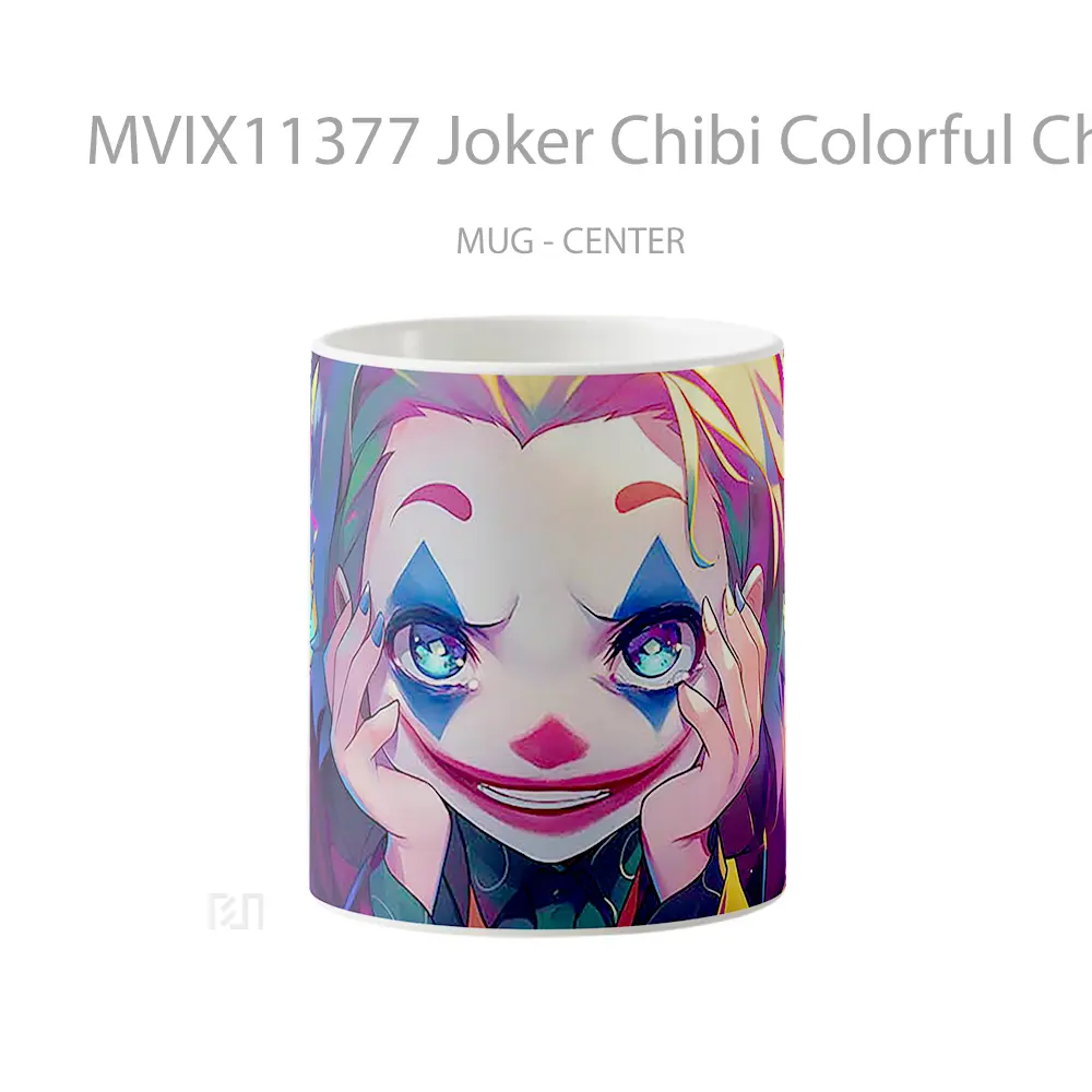 Mug Joker Chibi Colorful Chaos Koleksi Mug Film dan Komik