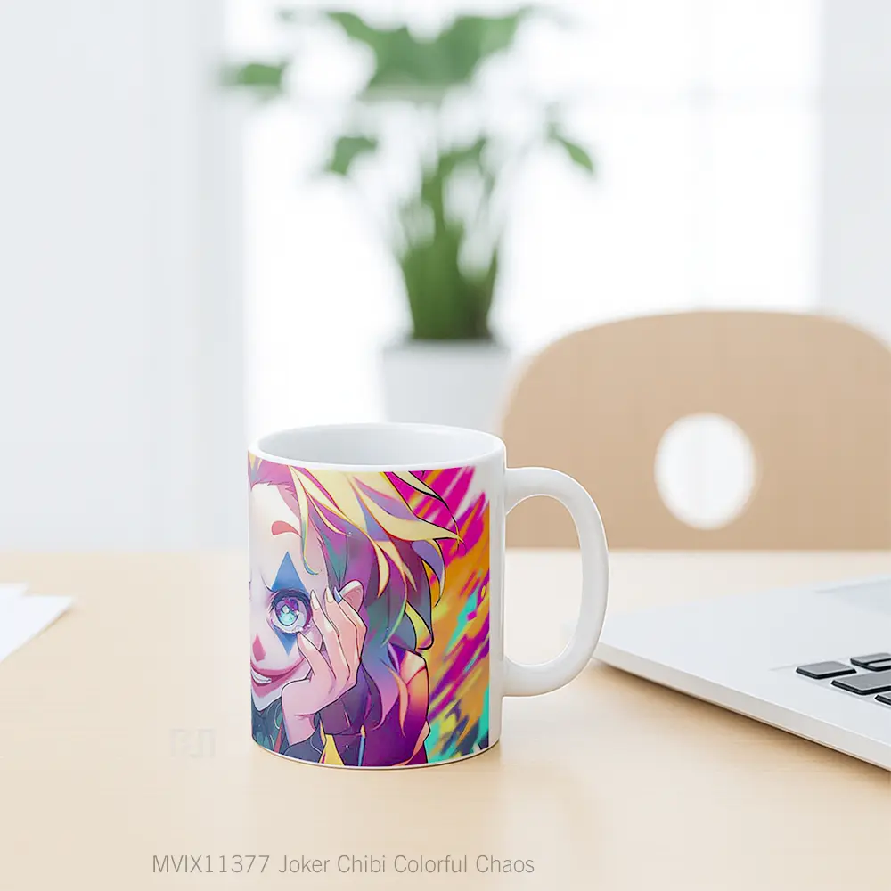 Mug Joker Chibi Colorful Chaos Koleksi Mug Film dan Komik - All-side / Desain