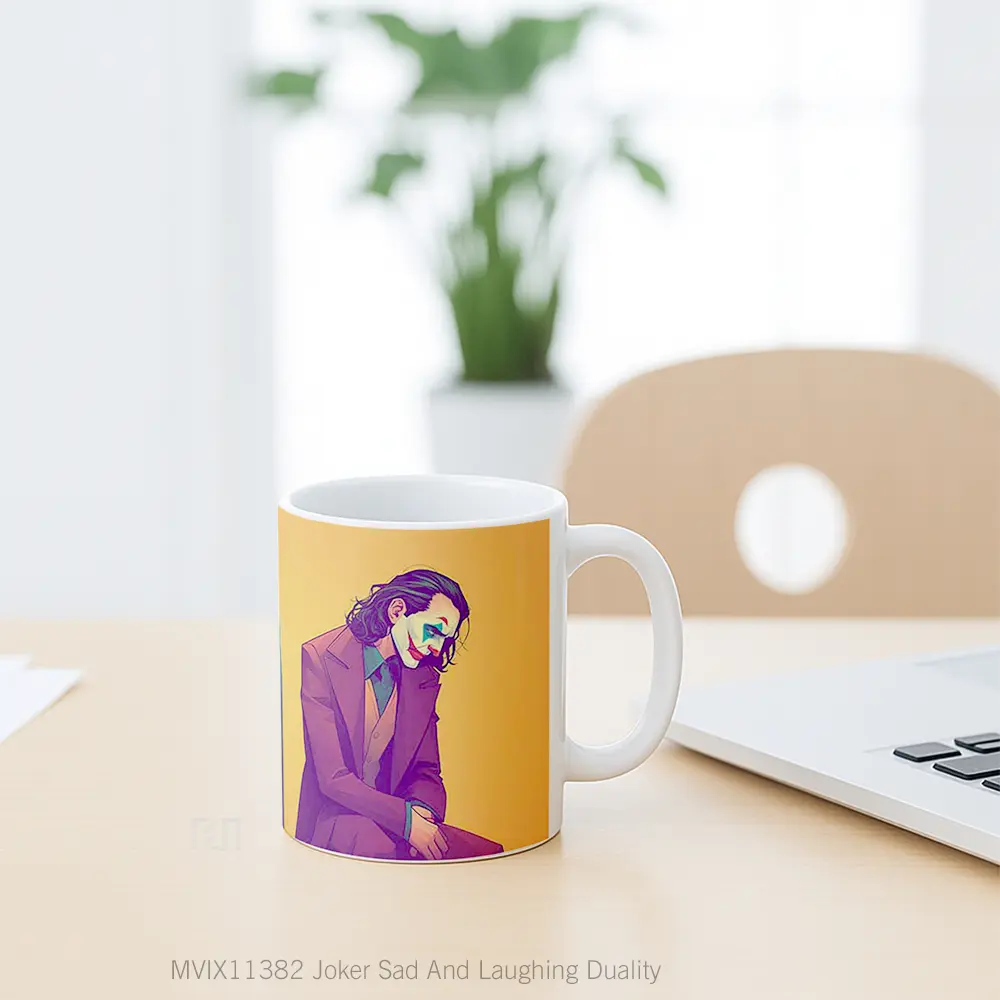 Mug Joker Sad And Laughing Duality Hadiah Spesial Fans Superhero - All-side / Desain