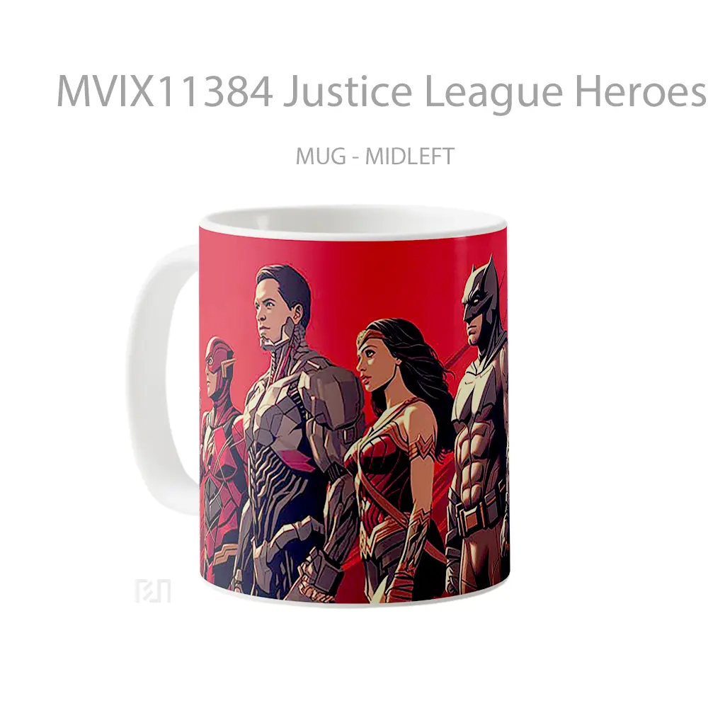 Mug Justice League Heroes Dc Koleksi Mug Karakter Jepang - All-side / Desain