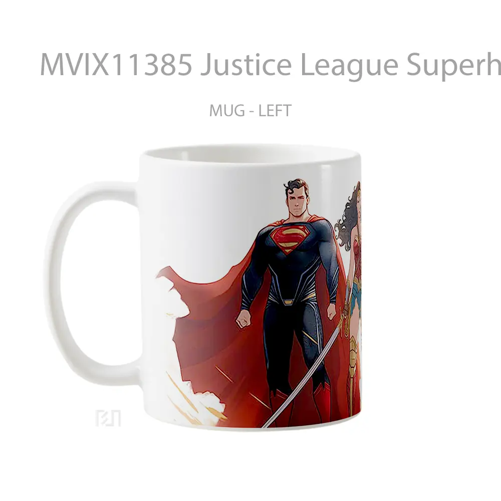 Mug Justice League Superheroes Gelas Keramik Koleksi Anime - All-side / Desain