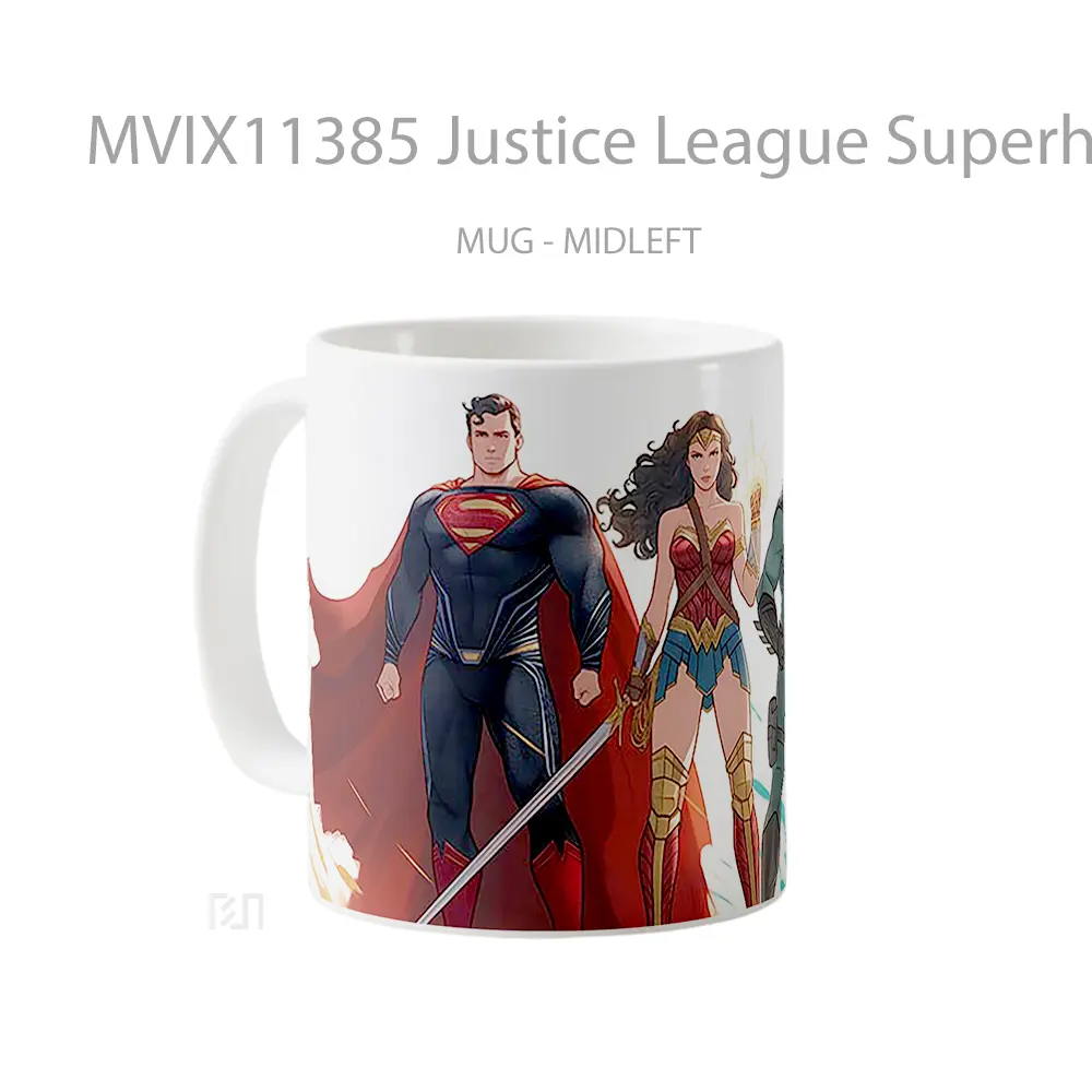 Mug Justice League Superheroes Gelas Keramik Koleksi Anime - All-side / Desain