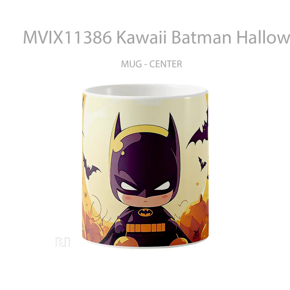 Mug Kawaii Batman Halloween Pumpkins Hadiah Spesial Fans Superhero