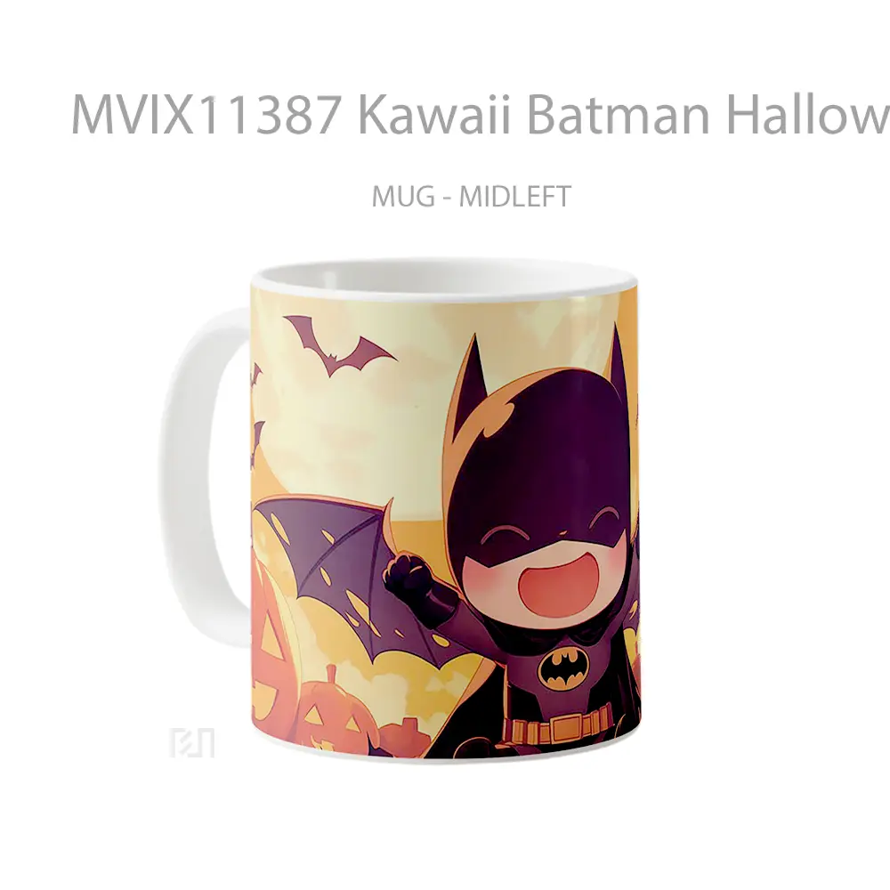 Mug Kawaii Batman Halloween Style Koleksi Mug Film dan Komik - All-side / Desain