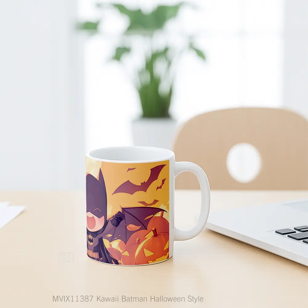 Mug Kawaii Batman Halloween Style Koleksi Mug Film dan Komik - All-side / Desain