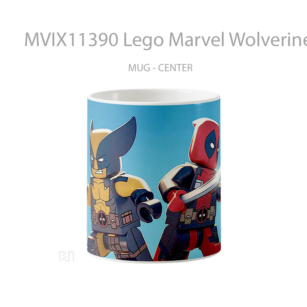 Mug Lego Marvel Wolverine Deadpool Gelas Keramik Koleksi Superhero