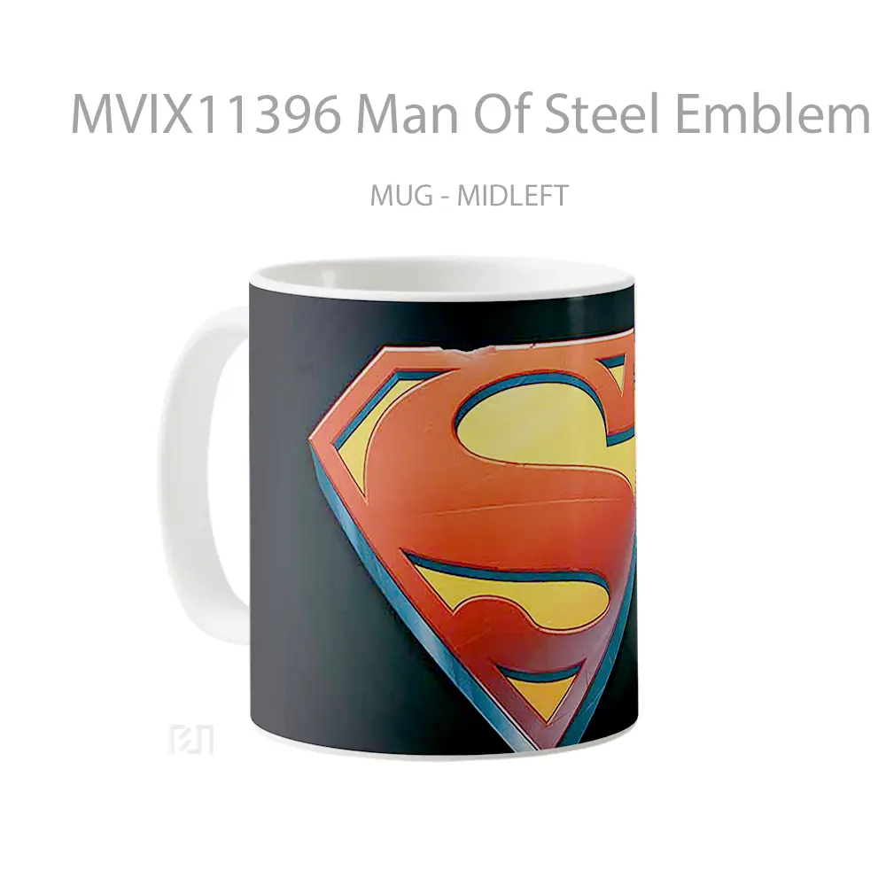Mug Man Of Steel Emblem Power Mug Aesthetic Koleksi Spesial - All-side / Desain