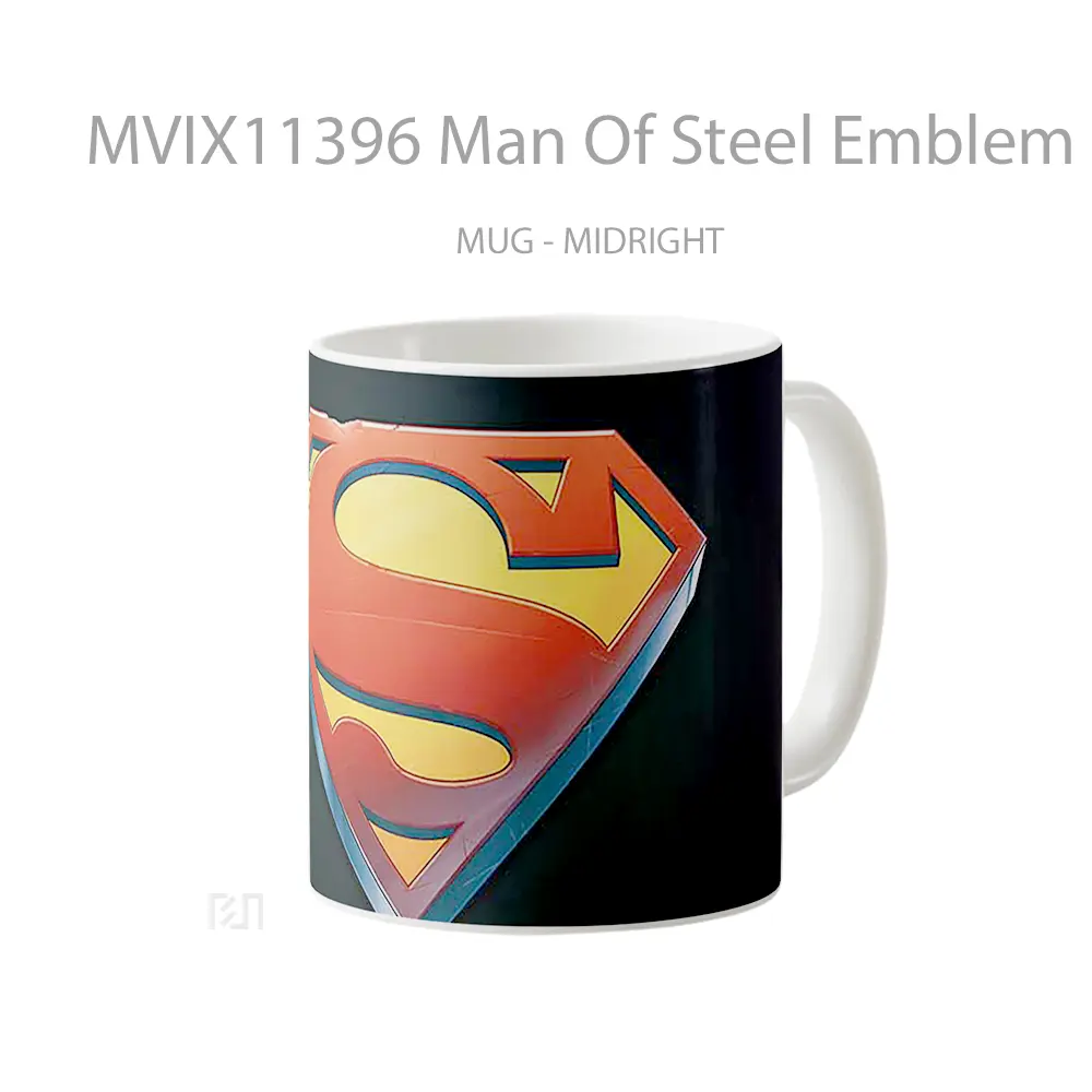 Mug Man Of Steel Emblem Power Mug Aesthetic Koleksi Spesial - All-side / Desain