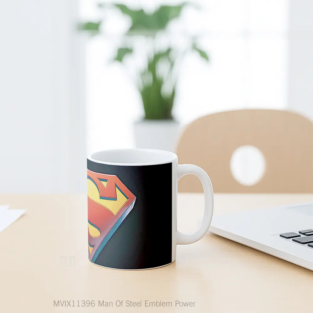 Mug Man Of Steel Emblem Power Mug Aesthetic Koleksi Spesial - All-side / Desain
