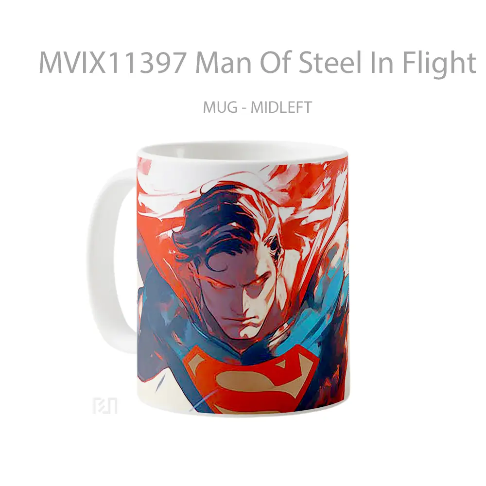 Mug Man Of Steel In Flight Hadiah Lucu dan Menarik - All-side / Desain