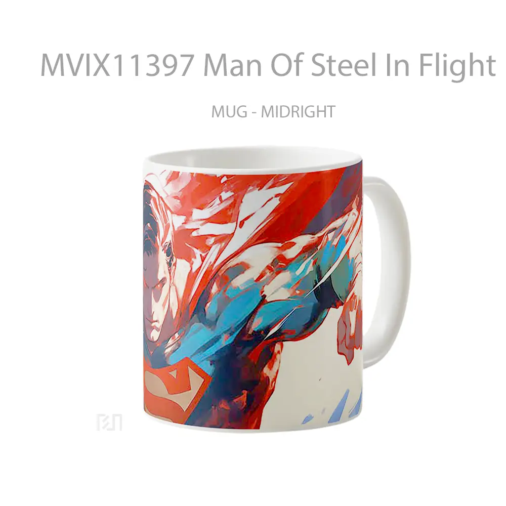 Mug Man Of Steel In Flight Hadiah Lucu dan Menarik - All-side / Desain
