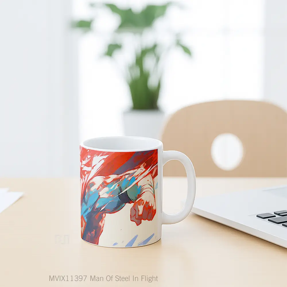 Mug Man Of Steel In Flight Hadiah Lucu dan Menarik - All-side / Desain