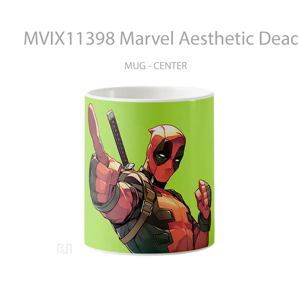 Mug Marvel Aesthetic Deadpool Green Koleksi Mug Film dan Komik
