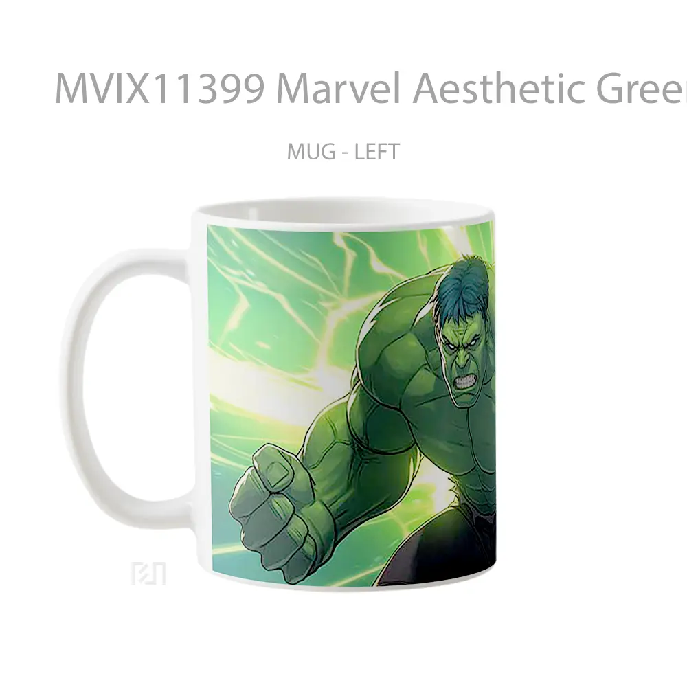 Mug Marvel Aesthetic Green Hulk Hadiah Spesial Fans Superhero - All-side / Desain