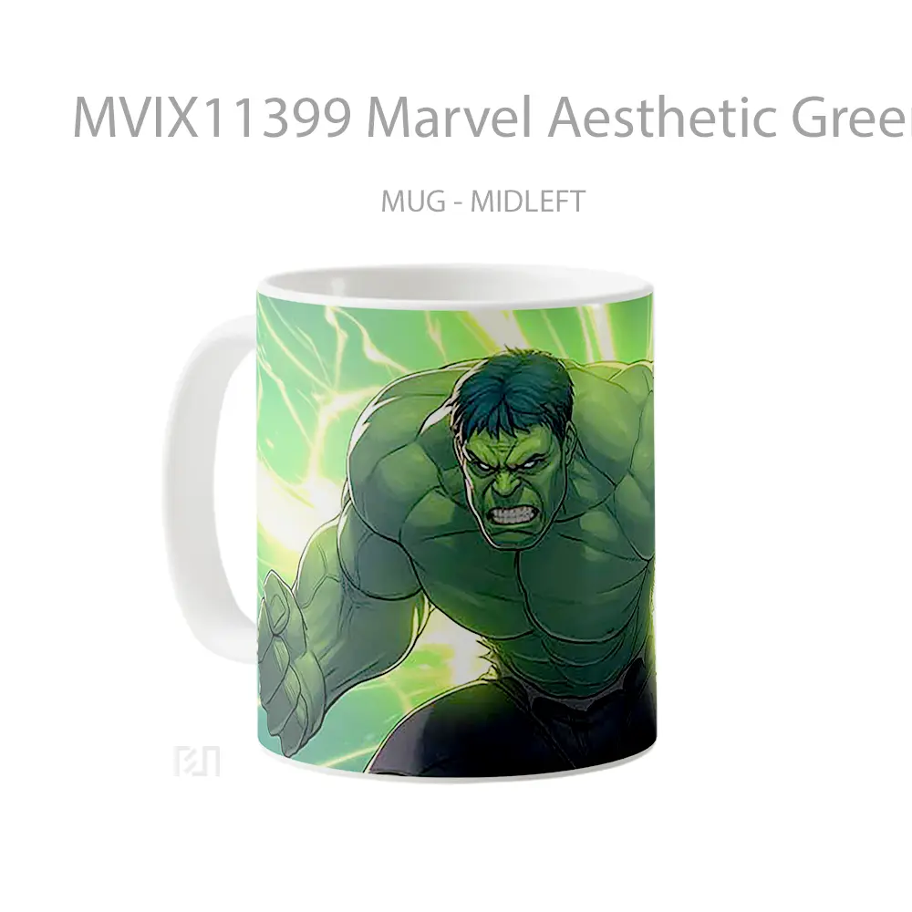Mug Marvel Aesthetic Green Hulk Hadiah Spesial Fans Superhero - All-side / Desain