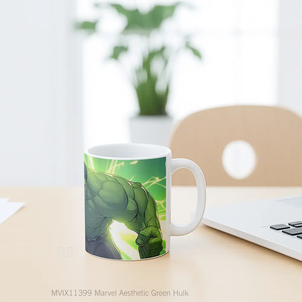 Mug Marvel Aesthetic Green Hulk Hadiah Spesial Fans Superhero - All-side / Desain