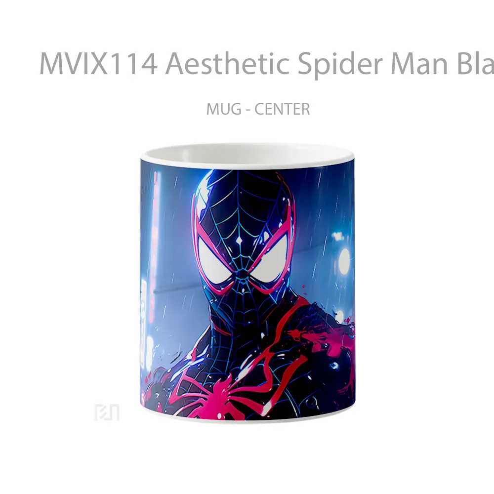 Mug Aesthetic Spider Man Black Suit Hadiah Lucu dan Menarik