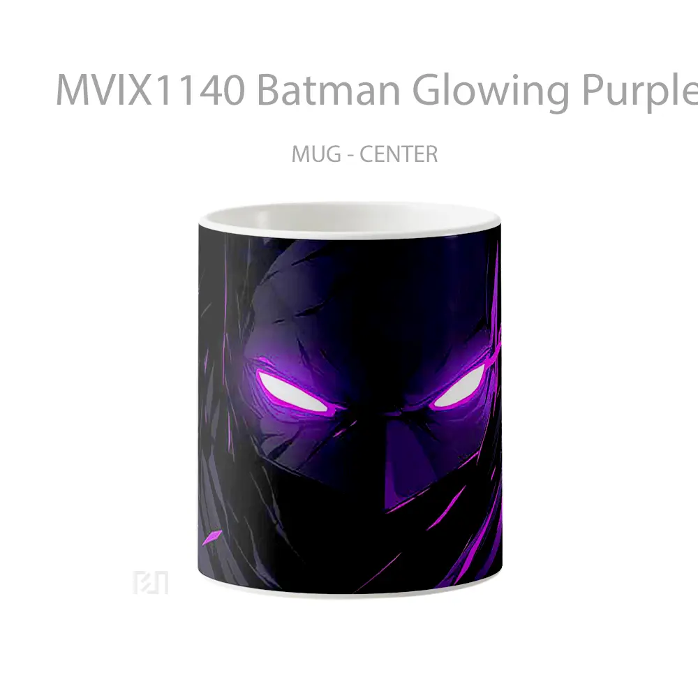 Mug Batman Glowing Purple Eyes Dark Gelas Keramik Koleksi Superhero
