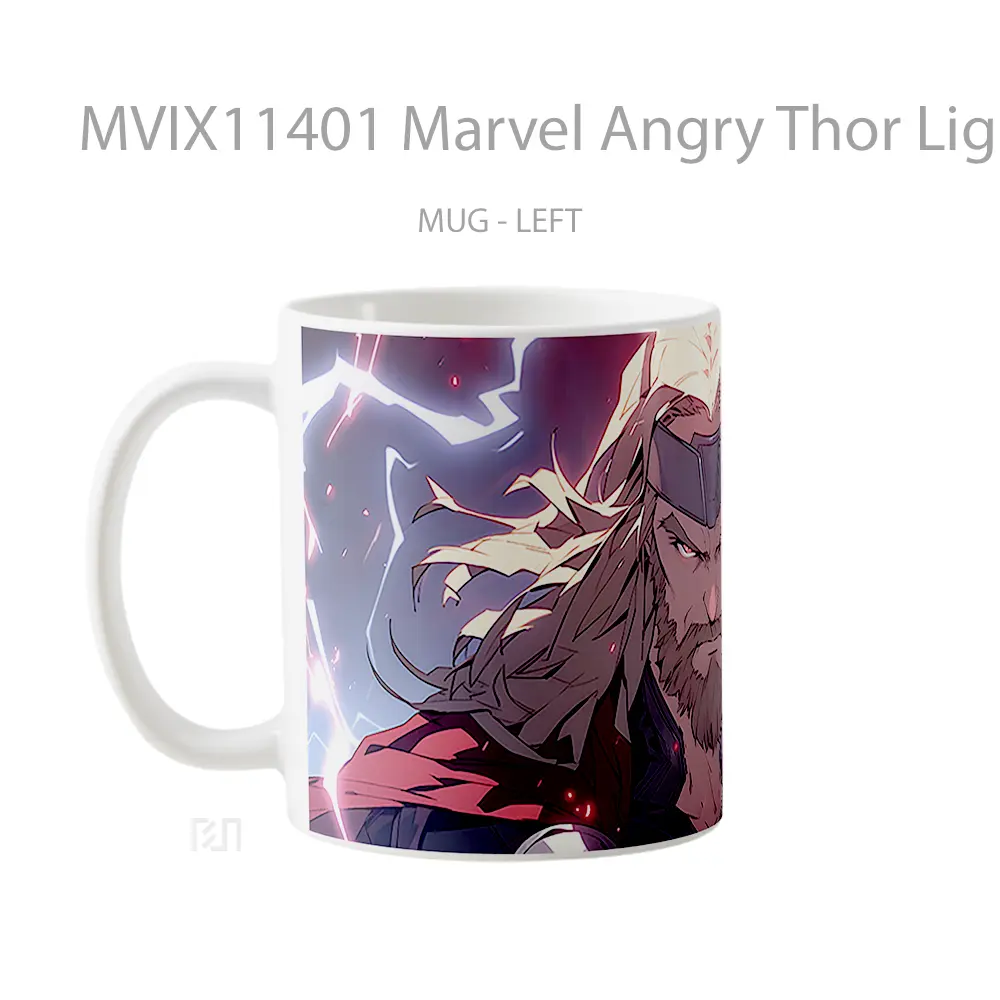 Mug Marvel Angry Thor Lightnings Hadiah Spesial Fans Superhero - All-side / Desain