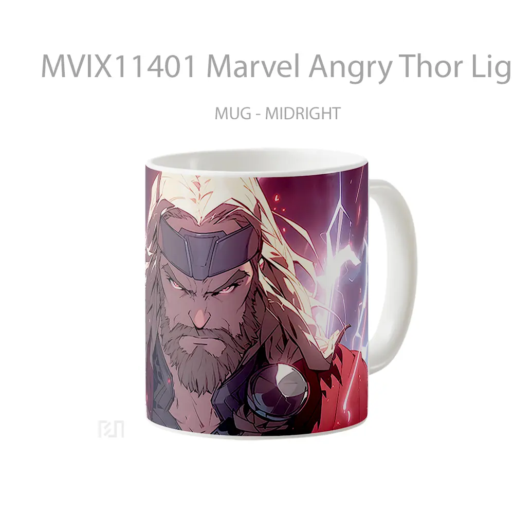 Mug Marvel Angry Thor Lightnings Hadiah Spesial Fans Superhero - All-side / Desain