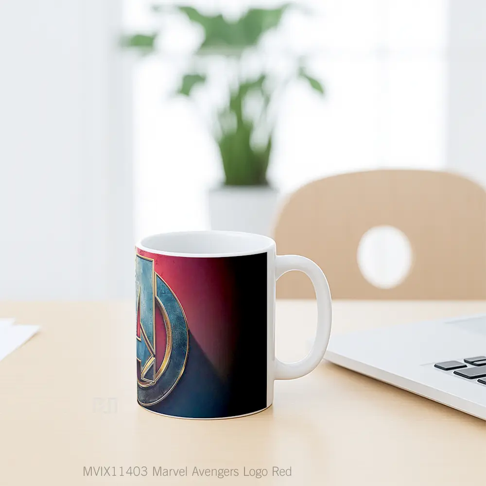 Mug Marvel Avengers Logo Red Hadiah Spesial Fans Superhero - All-side / Desain