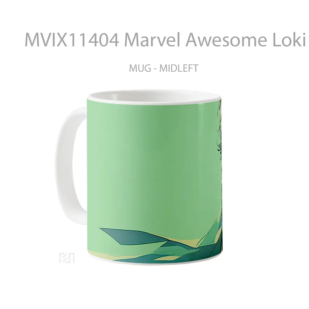 Mug Marvel Awesome Loki Green Hadiah Spesial Fans Superhero - All-side / Desain