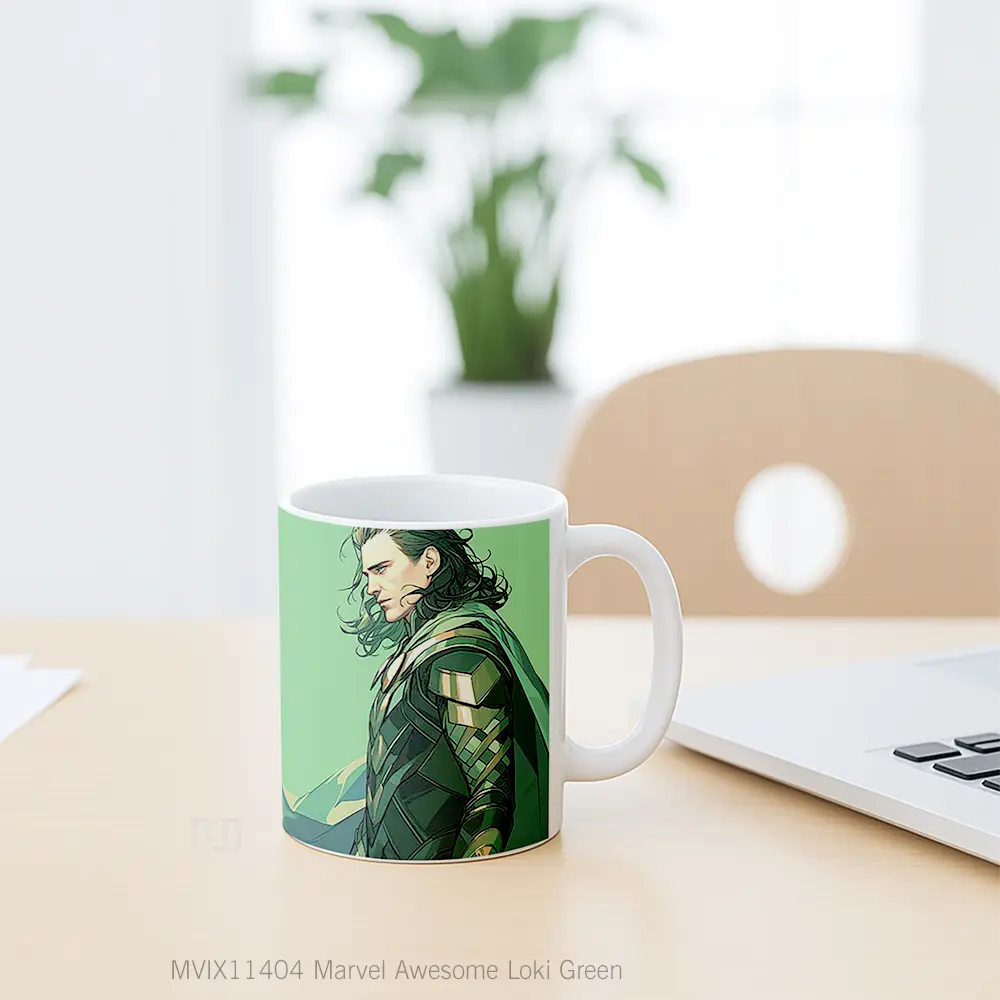 Mug Marvel Awesome Loki Green Hadiah Spesial Fans Superhero - All-side / Desain