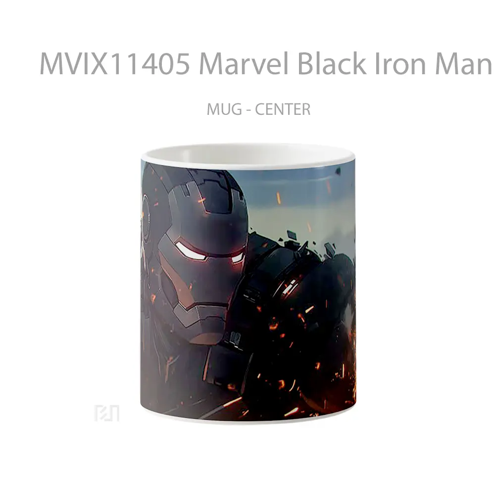 Mug Marvel Black Iron Man Suit Merchandise Karakter Ikonik