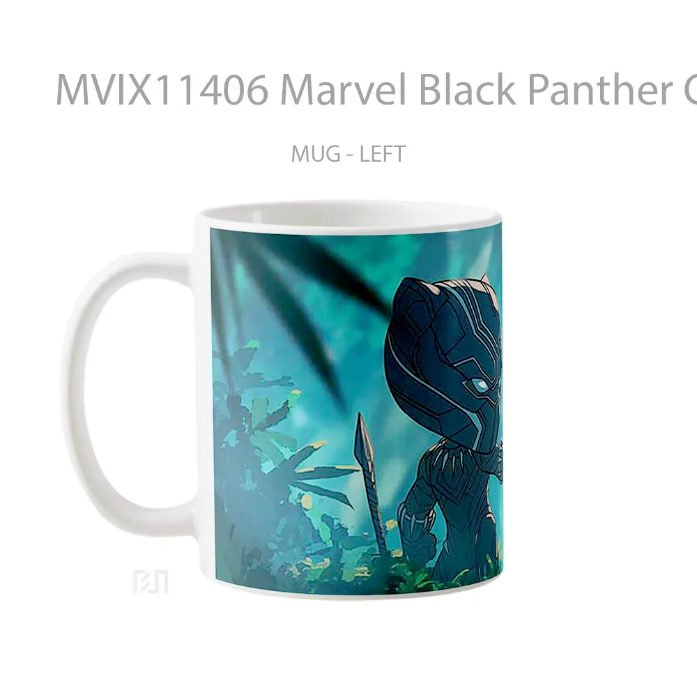 Mug Marvel Black Panther Cute Hadiah Spesial Fans Superhero - All-side / Desain