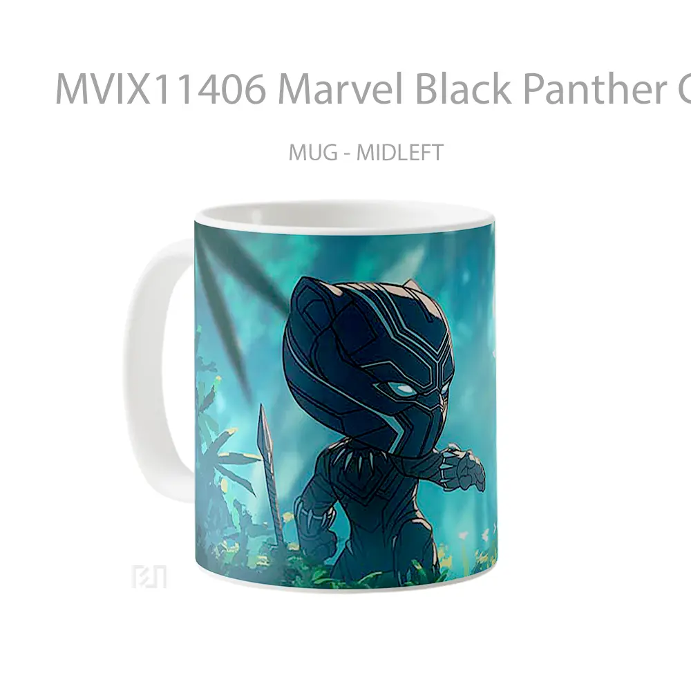 Mug Marvel Black Panther Cute Hadiah Spesial Fans Superhero - All-side / Desain