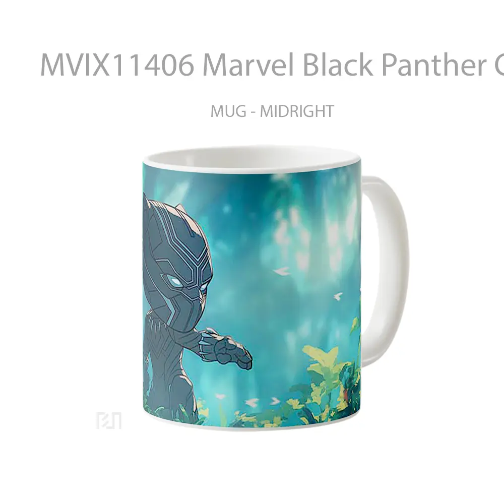 Mug Marvel Black Panther Cute Hadiah Spesial Fans Superhero - All-side / Desain