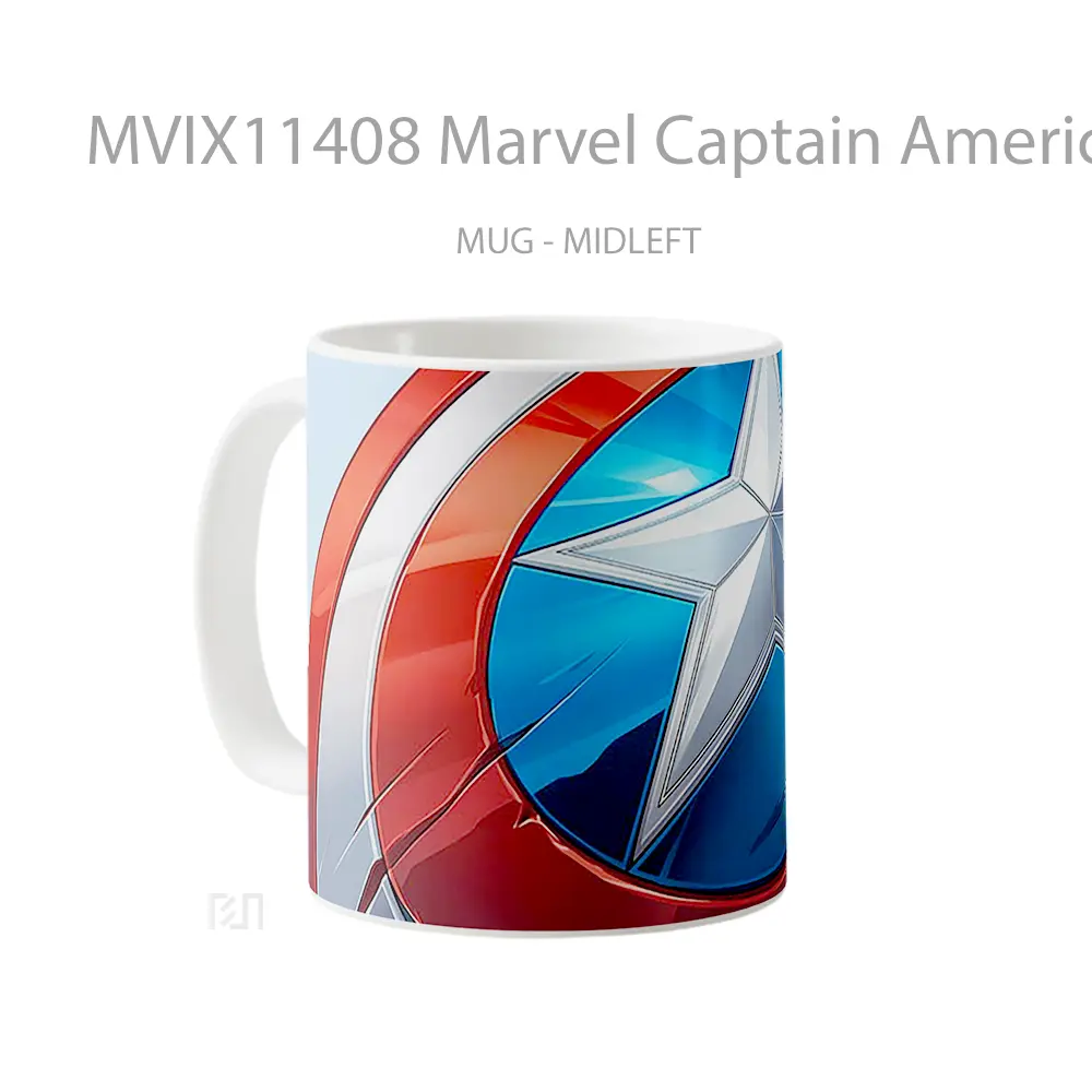 Mug Marvel Captain America Shield Merchandise Karakter Ikonik - All-side / Desain