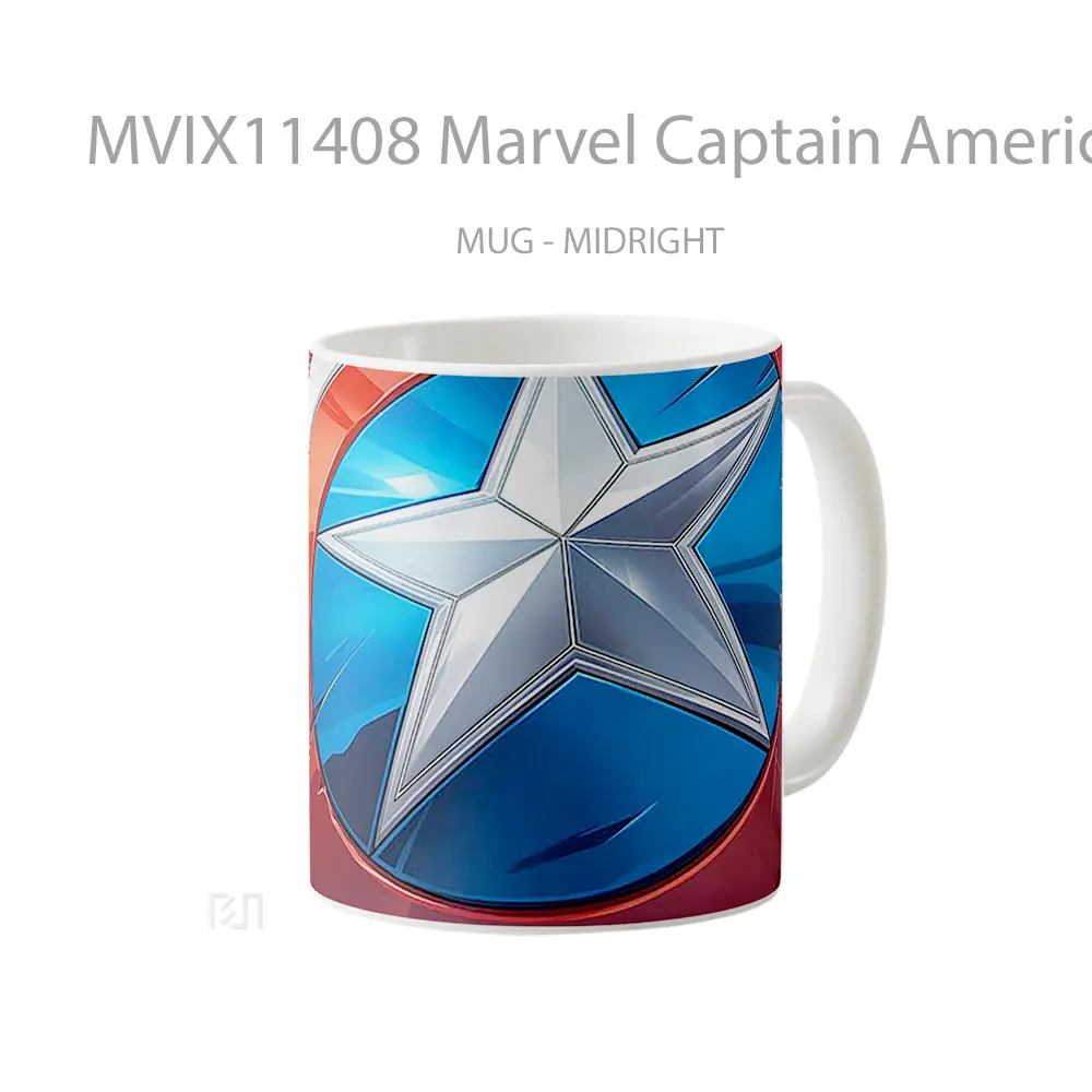 Mug Marvel Captain America Shield Merchandise Karakter Ikonik - All-side / Desain