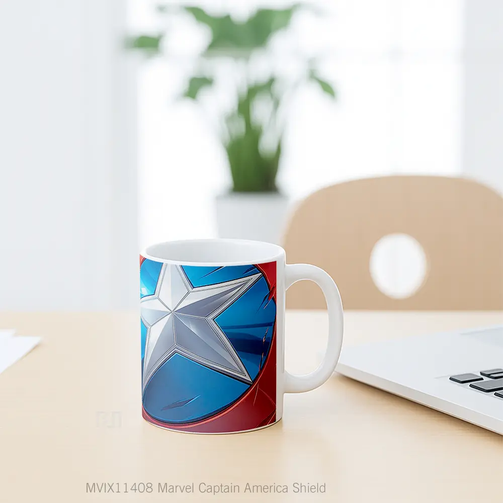 Mug Marvel Captain America Shield Merchandise Karakter Ikonik - All-side / Desain