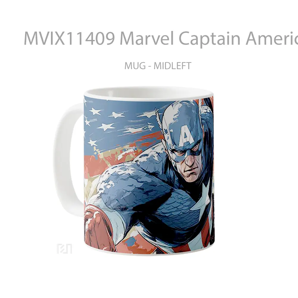 Mug Marvel Captain America The First Avenger Hadiah Spesial Fans Superhero - All-side / Desain