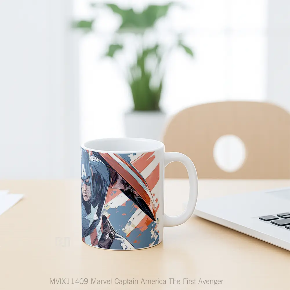 Mug Marvel Captain America The First Avenger Hadiah Spesial Fans Superhero - All-side / Desain