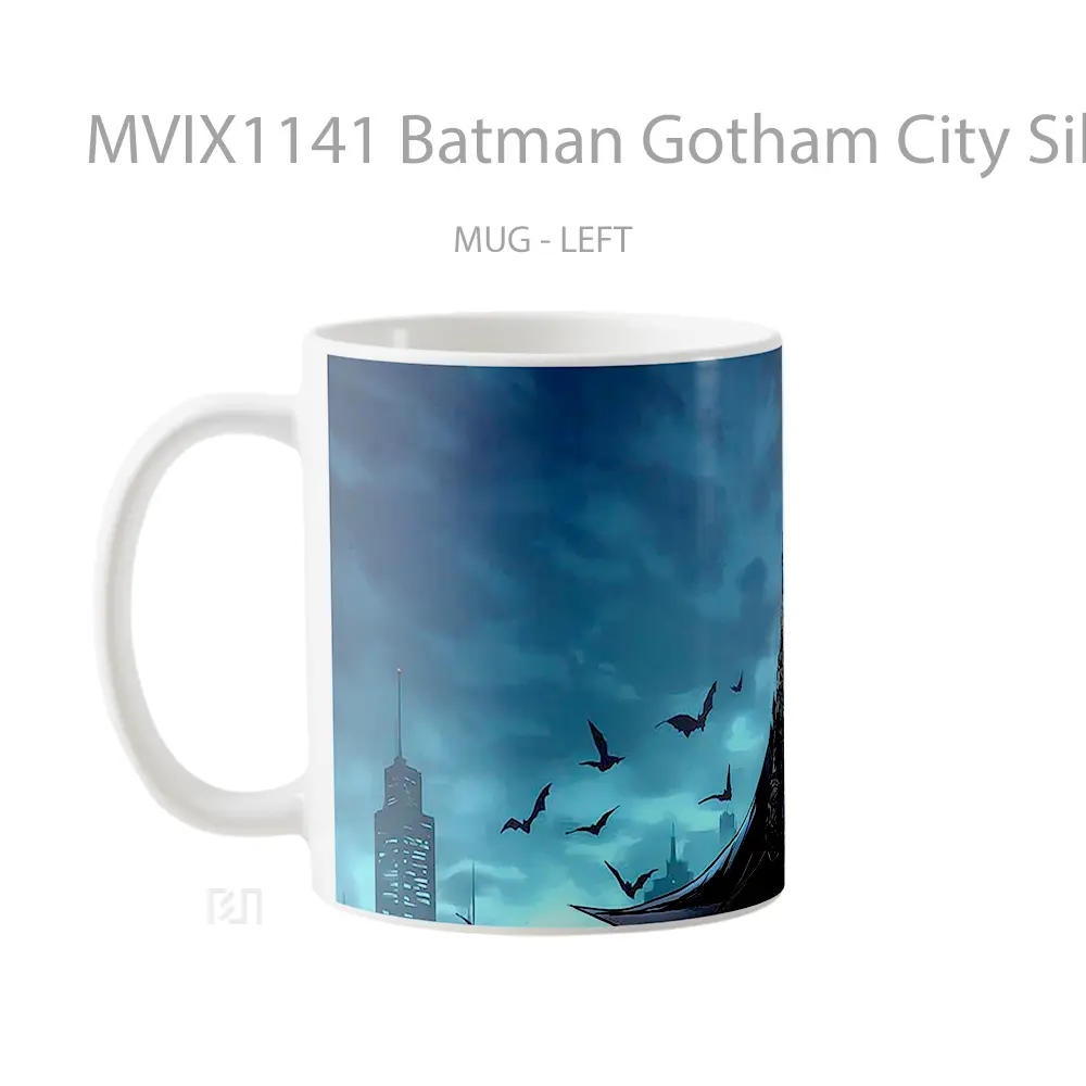 Mug Batman Gotham City Silhouette Dark Art Koleksi Mug Film dan Komik - All-side / Desain