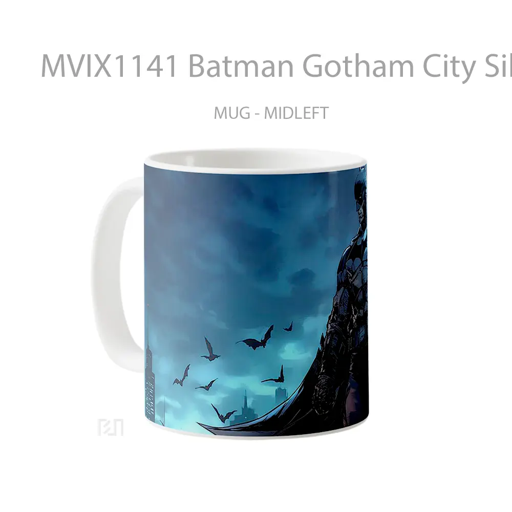Mug Batman Gotham City Silhouette Dark Art Koleksi Mug Film dan Komik - All-side / Desain