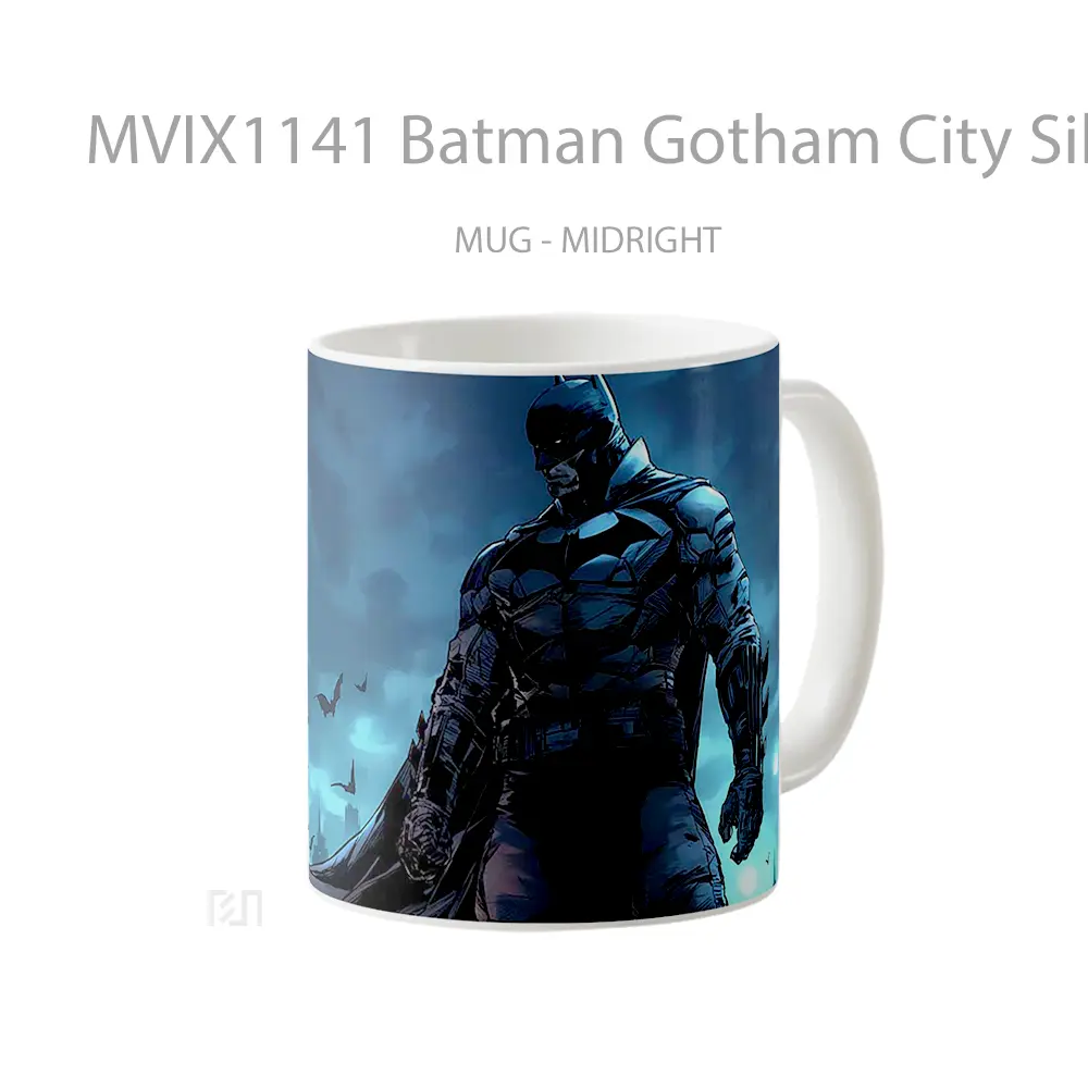 Mug Batman Gotham City Silhouette Dark Art Koleksi Mug Film dan Komik - All-side / Desain