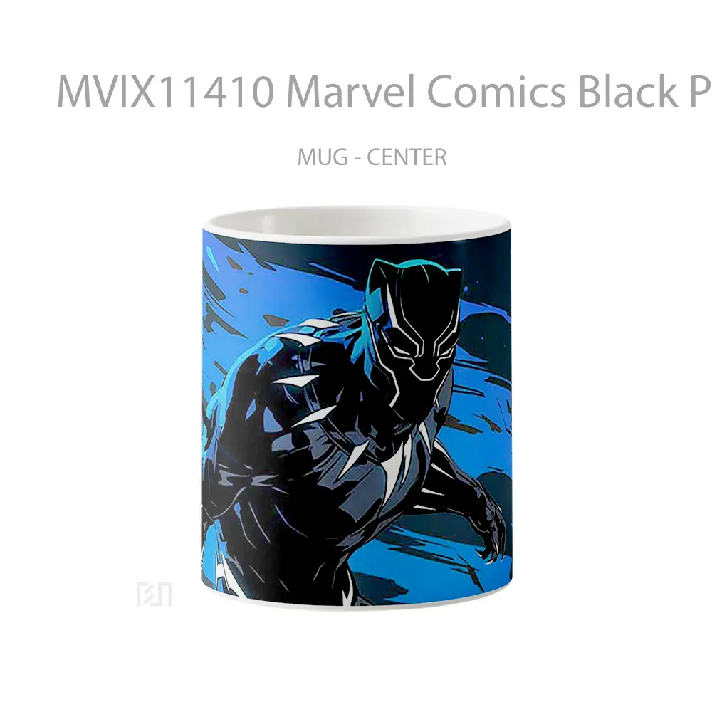 Mug Marvel Comics Black Panther Blue Energy Gelas Keramik Koleksi Superhero