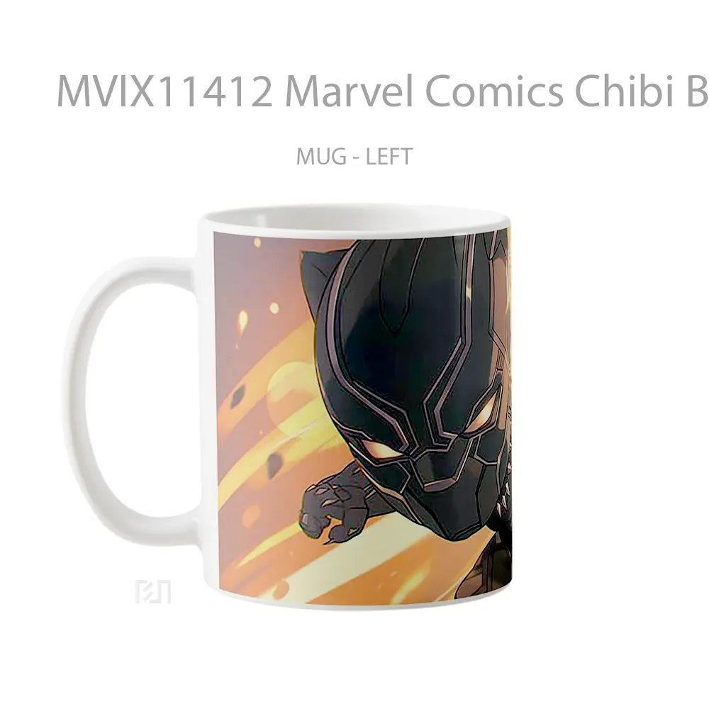Mug Marvel Comics Chibi Black Panther King Of Cuteness Koleksi Mug Film dan Komik - All-side / Desain