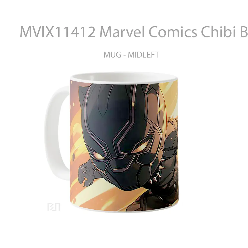Mug Marvel Comics Chibi Black Panther King Of Cuteness Koleksi Mug Film dan Komik - All-side / Desain