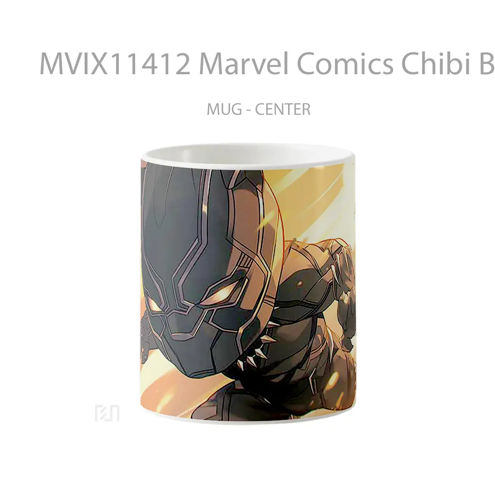 Mug Marvel Comics Chibi Black Panther King Of Cuteness Koleksi Mug Film dan Komik