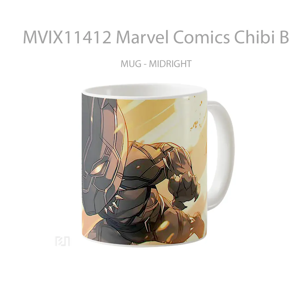 Mug Marvel Comics Chibi Black Panther King Of Cuteness Koleksi Mug Film dan Komik - All-side / Desain